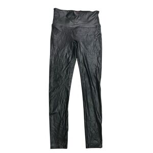 SPANX Black‎ Faux Leather Women's Leggings Size L
